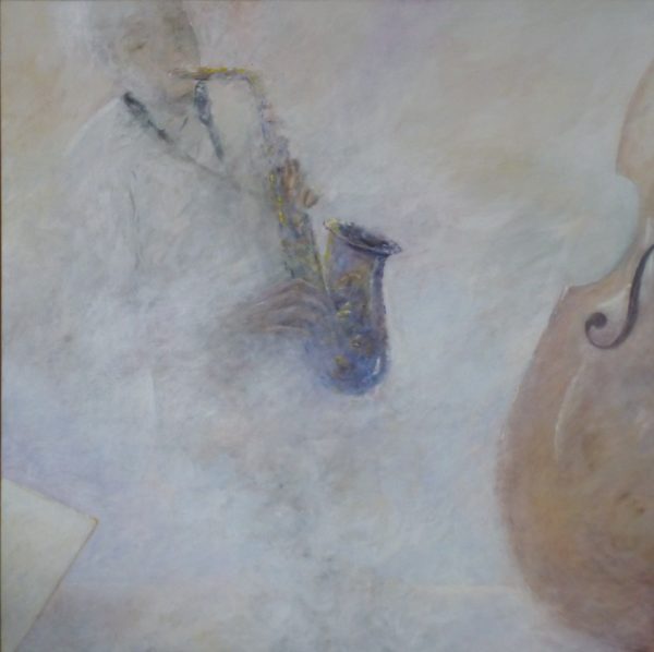 Acryl Gemälde Musiker Saxophon Kontrabass Angelika Sobek-Kistner